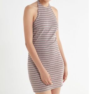 Urban Outfitters Plaid Halter Mini Dress